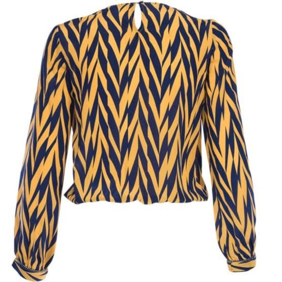 Winter Kate Herringbone Deep V  Blouse NWT - Picture 3 of 3